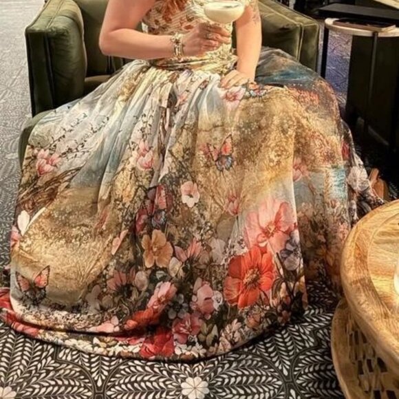 New Anthropologie The Muse Basque-Waist Midi Dress NWT - Picture 12 of 12